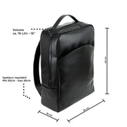 Genuine Leather Backpack Carbon Black