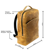 Genuine Leather Backpack Carbon Black