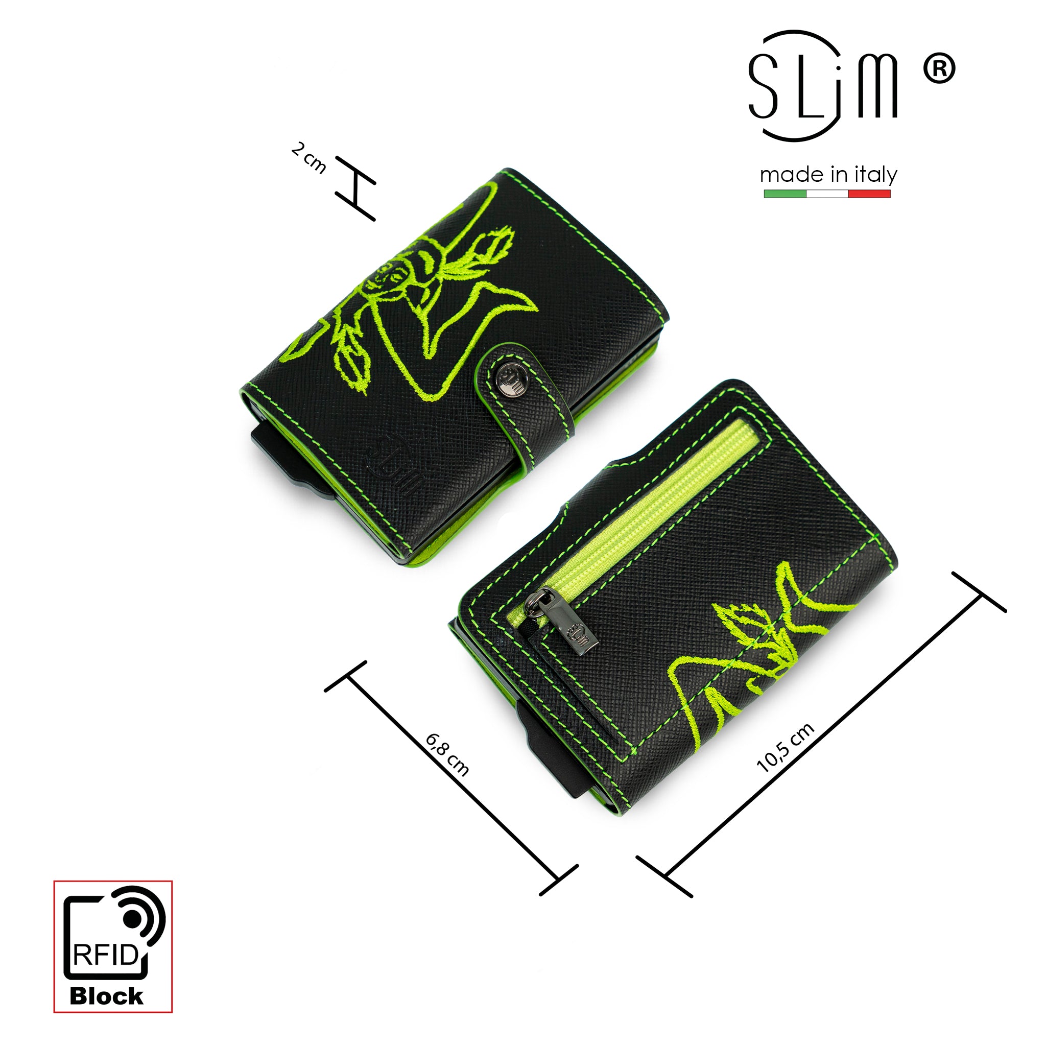 SLim®️ Tema Sicilia Saffiano /Verde Lime
