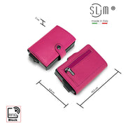 SLim®️ genuine leather wallet black with zip and double case