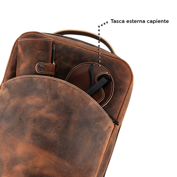 Zaino Vera Pelle Crazy Horse Brown