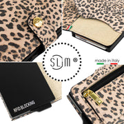 SLim®️Maculato Genuine Leopard Leather with Zip Coin Purse and Heart Key Ring