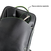 Genuine Leather Backpack Carbon Black