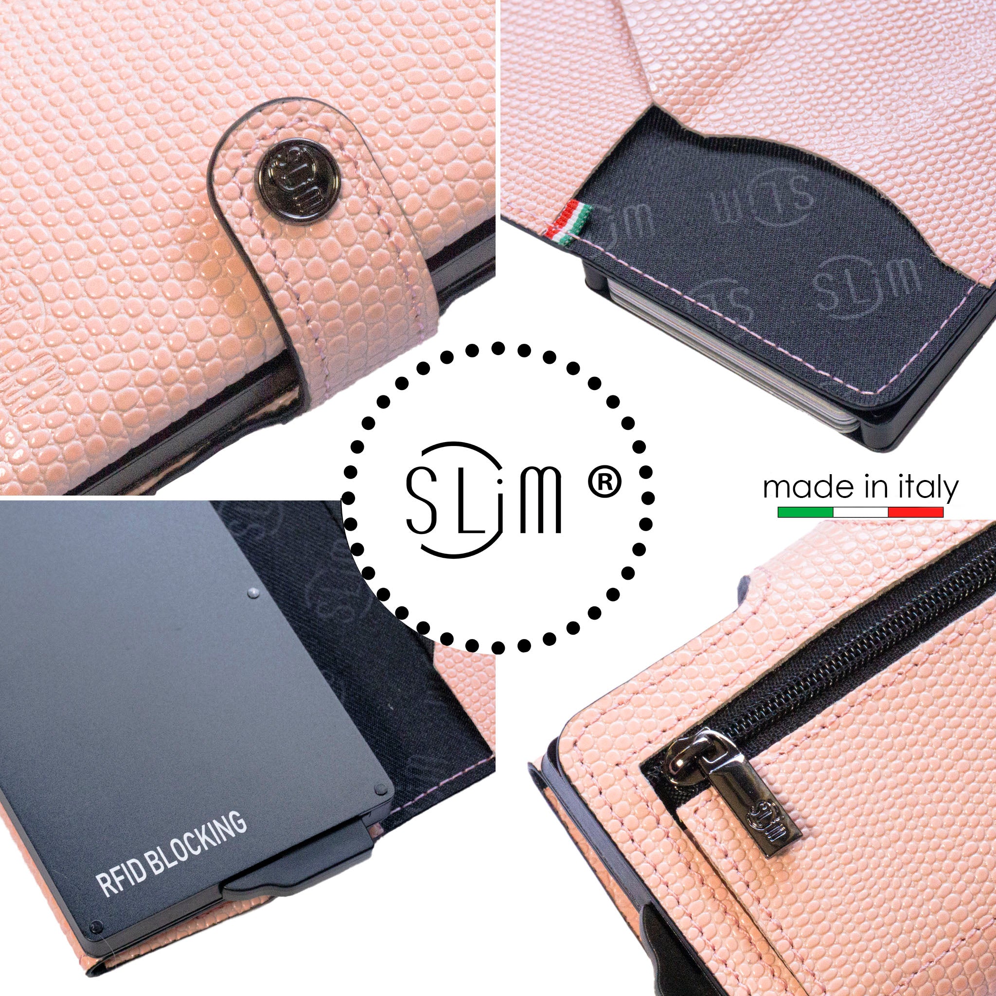 SLim®️ Tejus pink genuine leather wallet