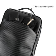 Genuine Leather Backpack Carbon Black