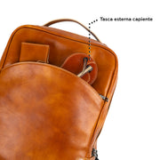 Genuine Leather Backpack Carbon Black