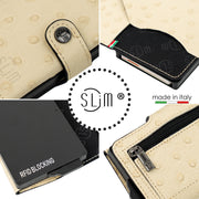 SLim®️ Vera Pelle stampa Struzzo Beige
