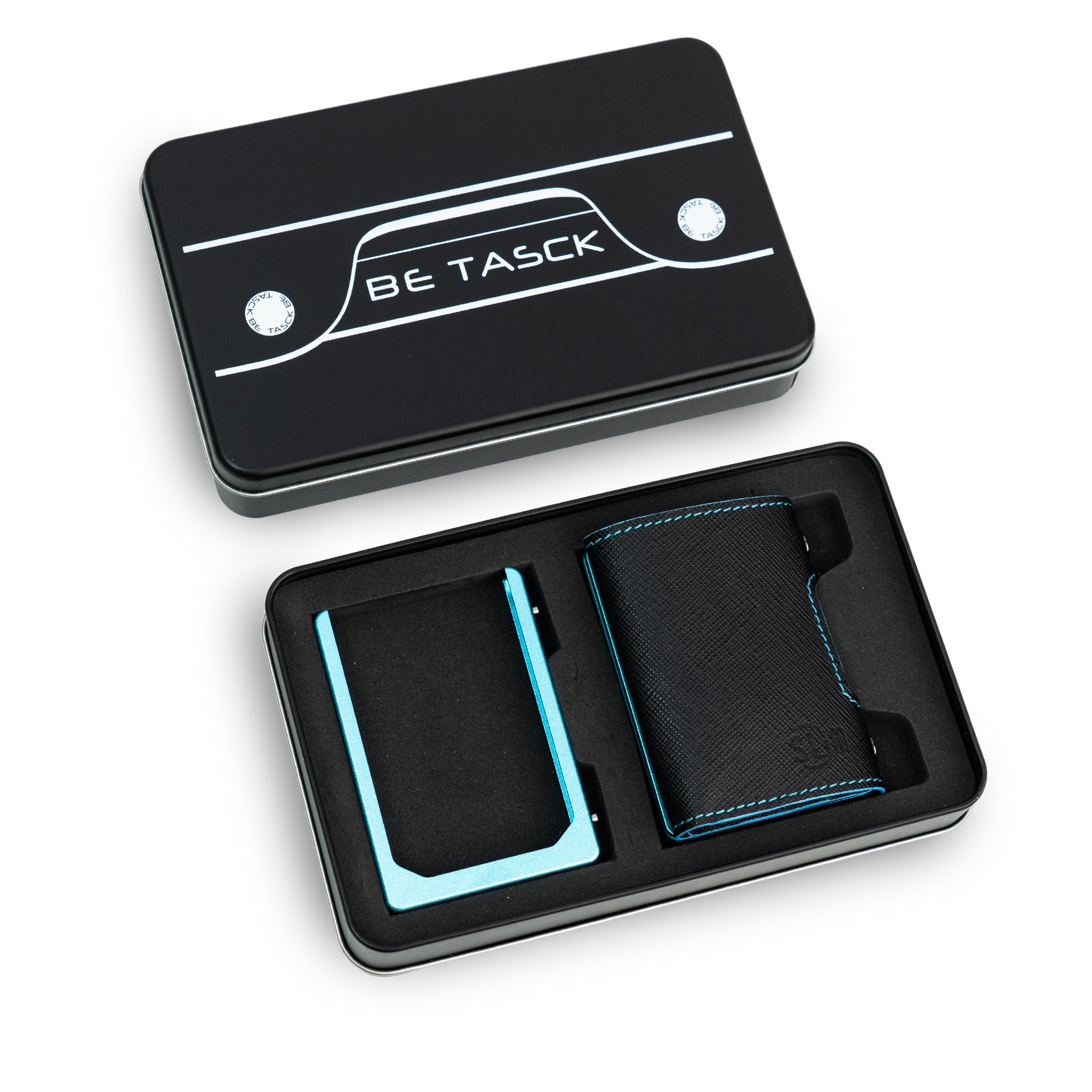 Be Tasck Saffiano Nero e Azzurro