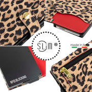 SLim®️Maculato Genuine Leopard Leather with Zip Coin Purse and Heart Key Ring