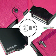 SLim®️ genuine leather wallet black with zip and double case