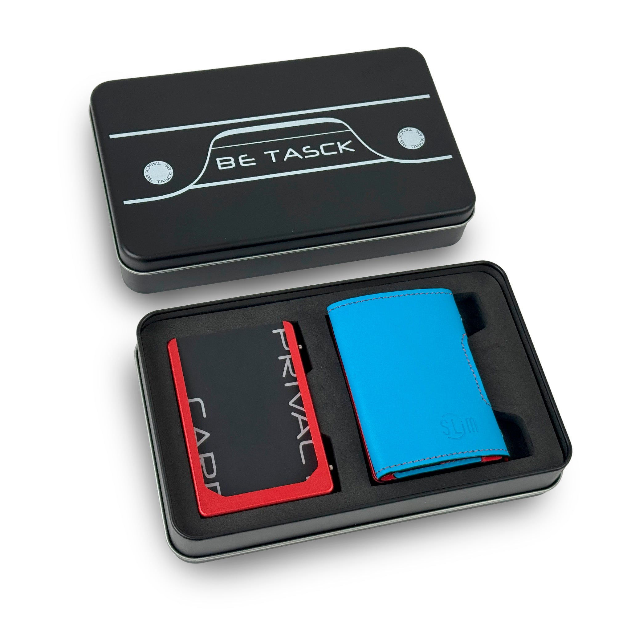 Be Tasck Pelle Liscia Azzurro e Rosso
