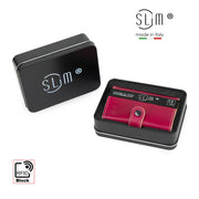 Genuine Vegetable Tanned Leather Card Holder Red Zip