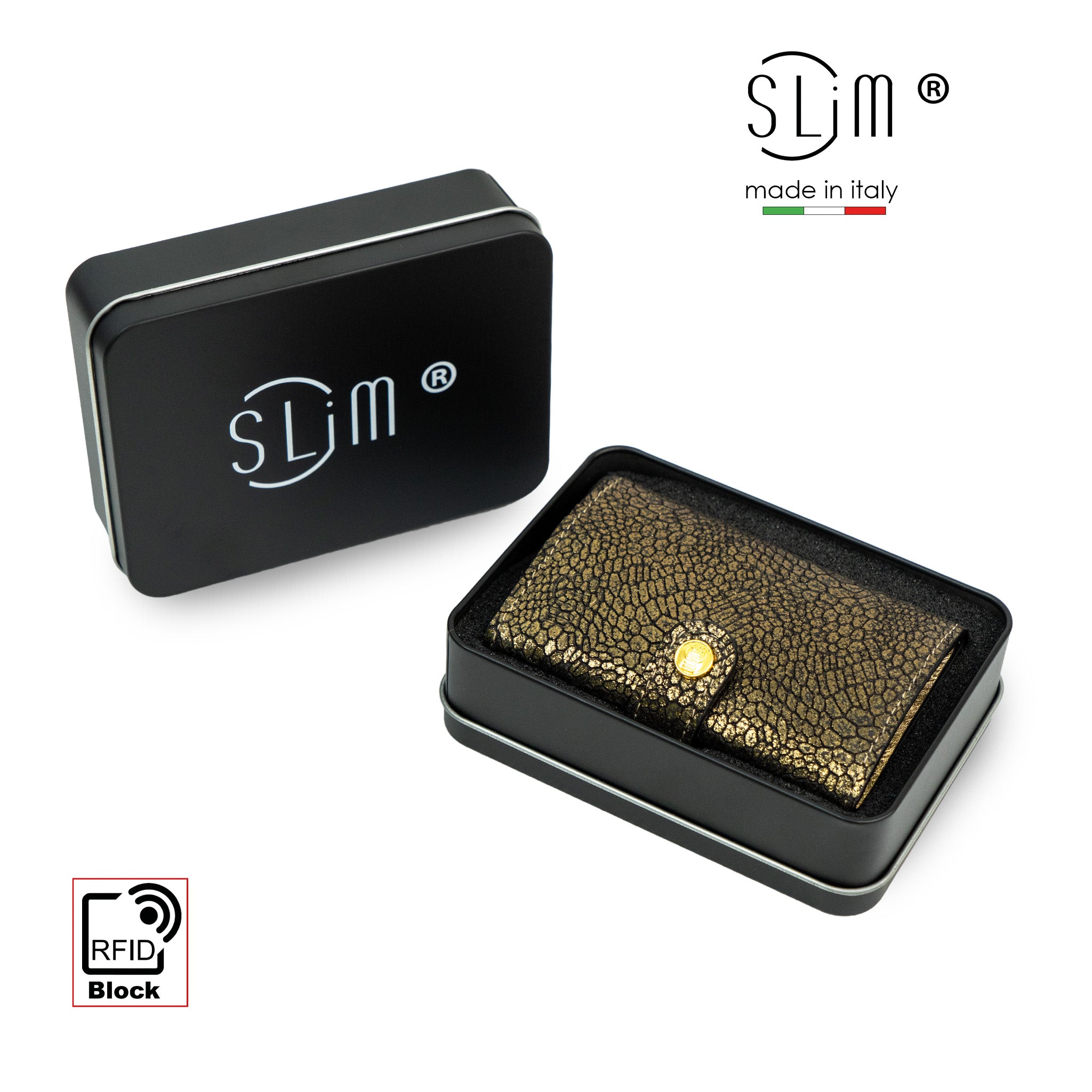 SLim®️ Vera Pelle Animalier Sablè Dorato