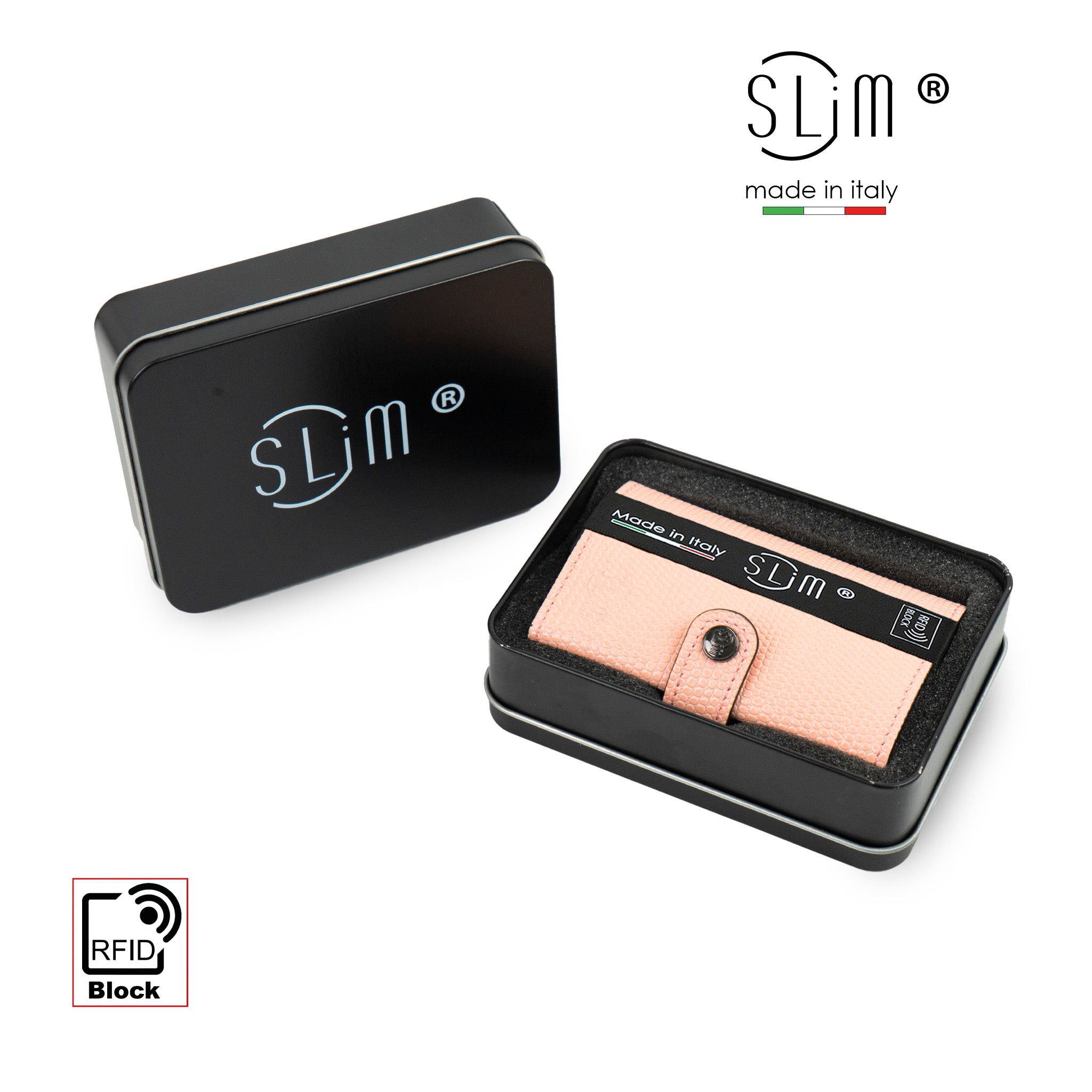SLim®️ Tejus pink genuine leather wallet