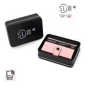 SLim®️ genuine leather wallet pink multicolor with coin pocket and zip