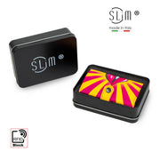 SLim®️Labbra Pop Art Vera Pelle Bottalato con zip porta monete