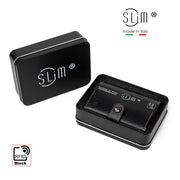 Porta Carte Vera Pelle Carbon Style Nero/Rosso con zip