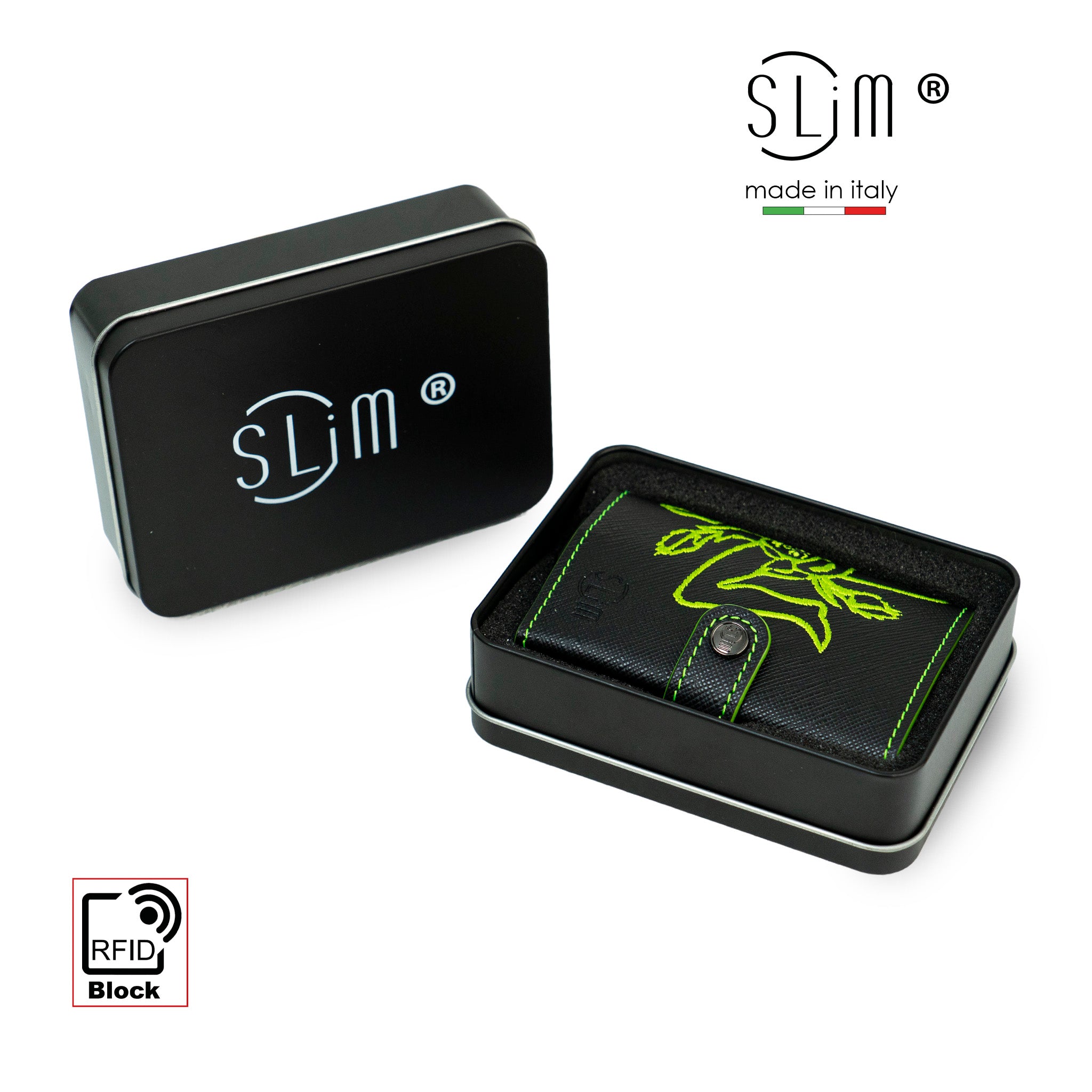 SLim®️ Tema Sicilia Saffiano /Verde Lime