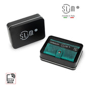 SLim®️ Genuine Crazy Horse Leather Card Holder in Dark Brown with Zip