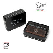 Porta Carte Vera Pelle Crazy Horse Brown con zip