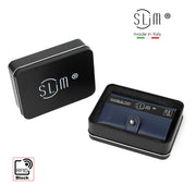 Porta Carte Vera Pelle Blu con Zip