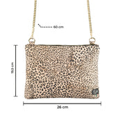 Clutch Bag with Wristband in Genuine Black Saffiano Leather