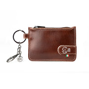 SLim®️ Genuine Vegetable Tanned Leather Keychain-Coin Purse Brown