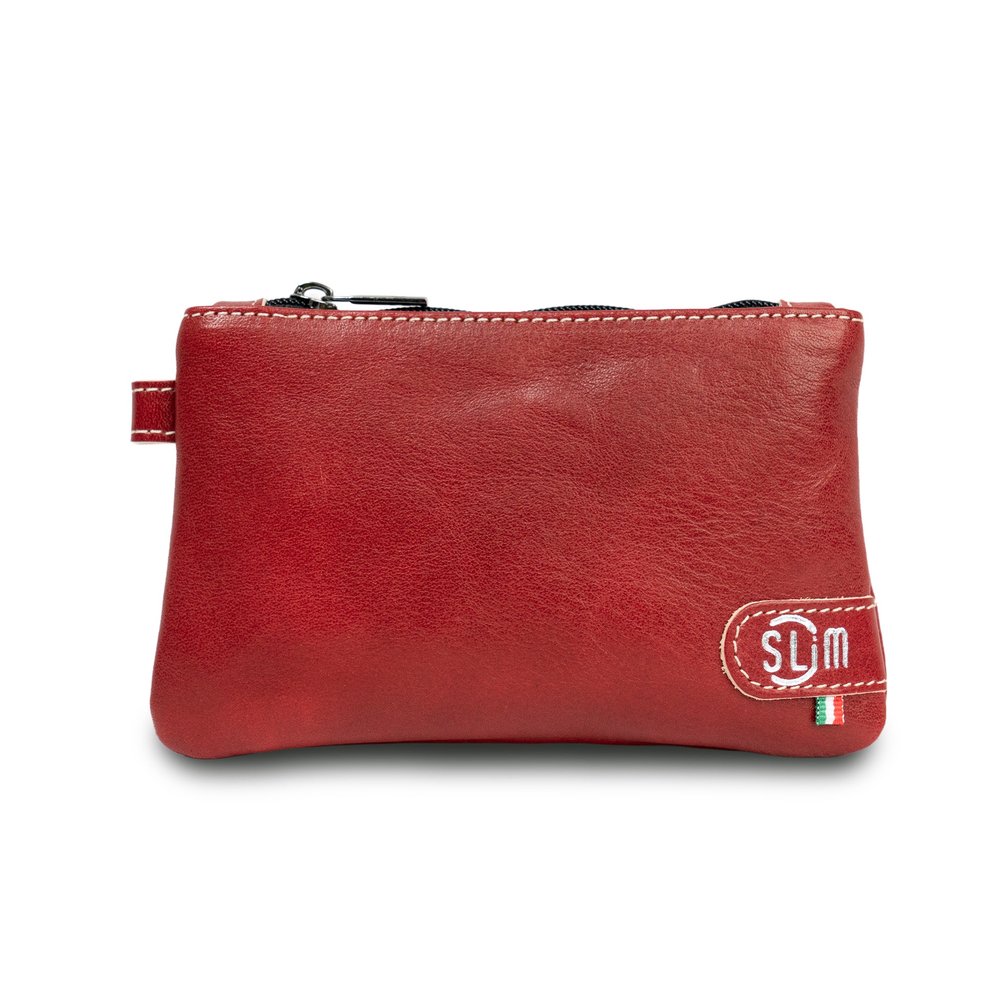 Mini Pochette Vera Pelle Vegetale Rosso