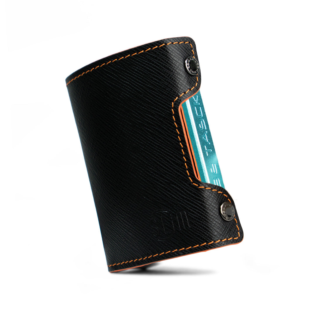 Be Tasck Saffiano Nero e Arancio