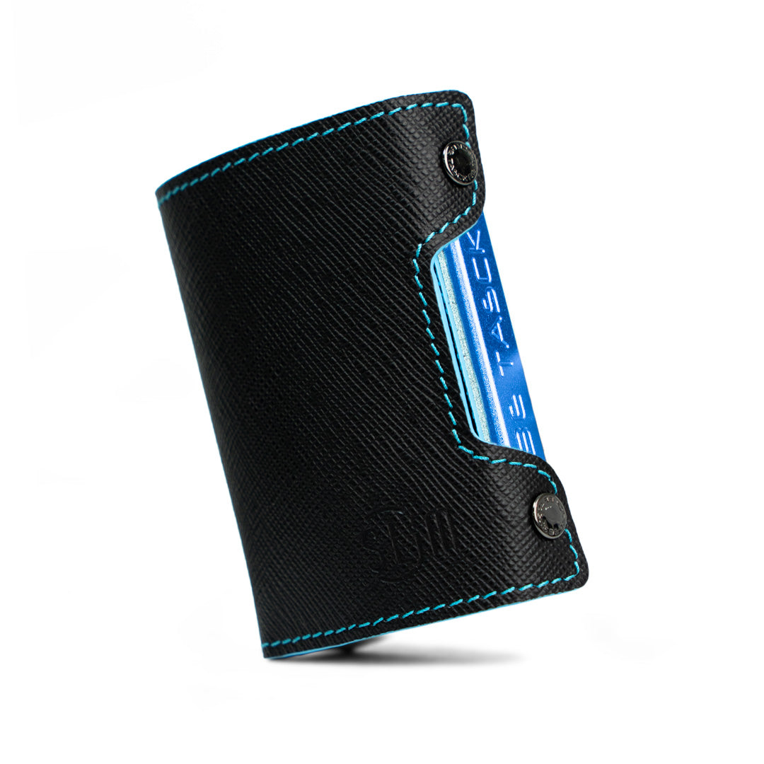Be Tasck Saffiano Nero e Azzurro