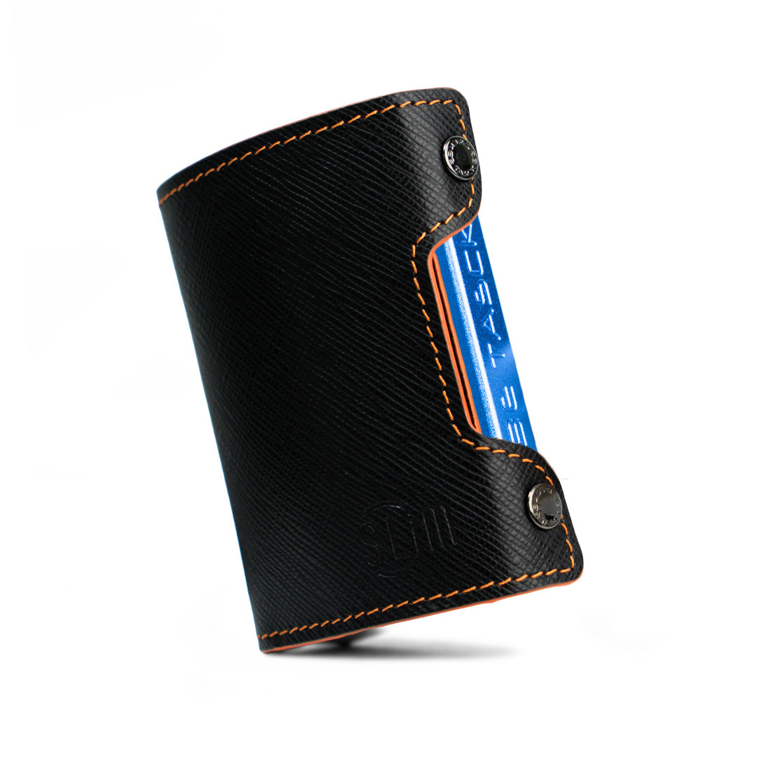 Be Tasck Saffiano Nero e Arancio