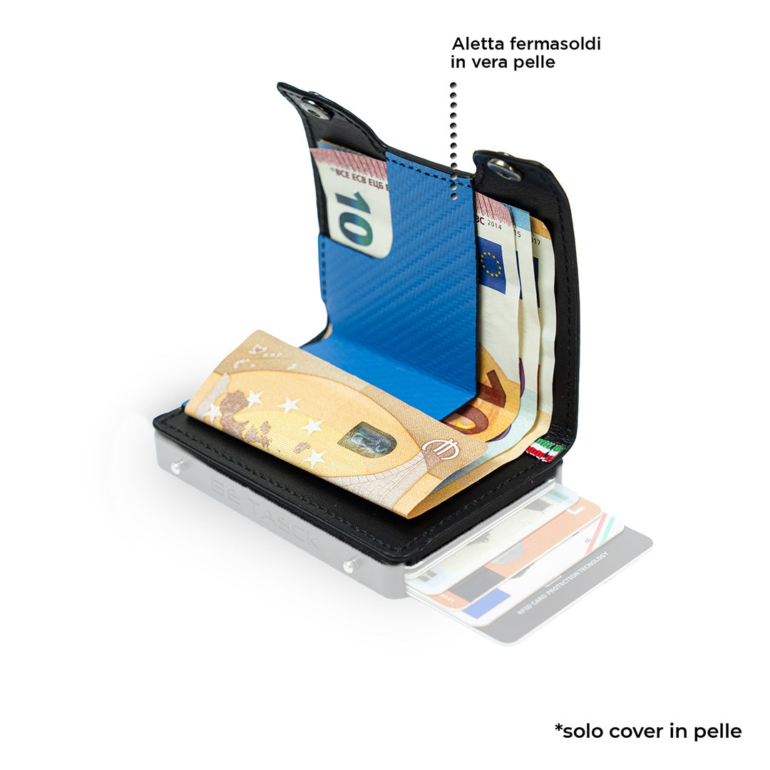 Cover in Pelle Be Tasck Carbon Azzurro