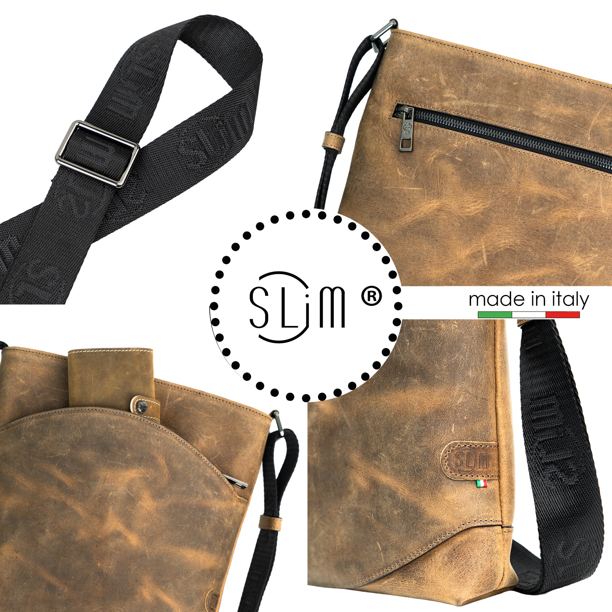 Bag SLim®️ Vera Pelle Crazy Cuoio