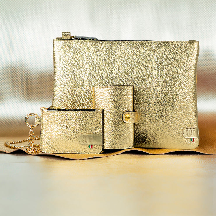 Set Metal Oro Bottalato Pochette grande