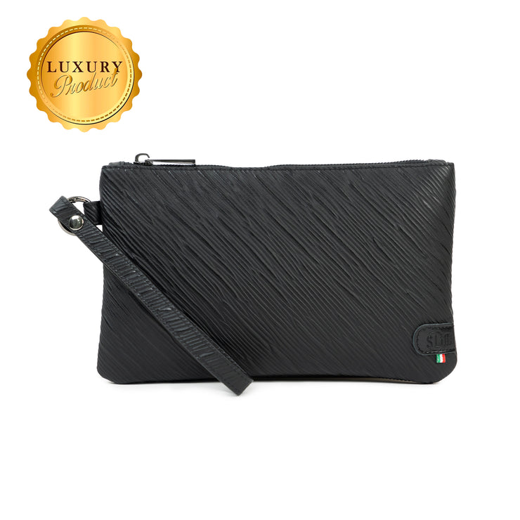 SLim®️ Genuine Leather Clutch with Shoulder Strap