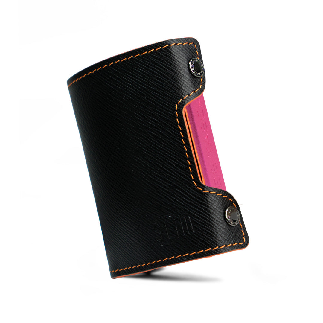 Be Tasck Saffiano Nero e Arancio