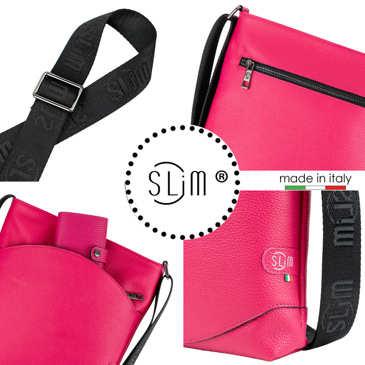 Bag SLim®️ Vera Pelle Bottalato Fucsia