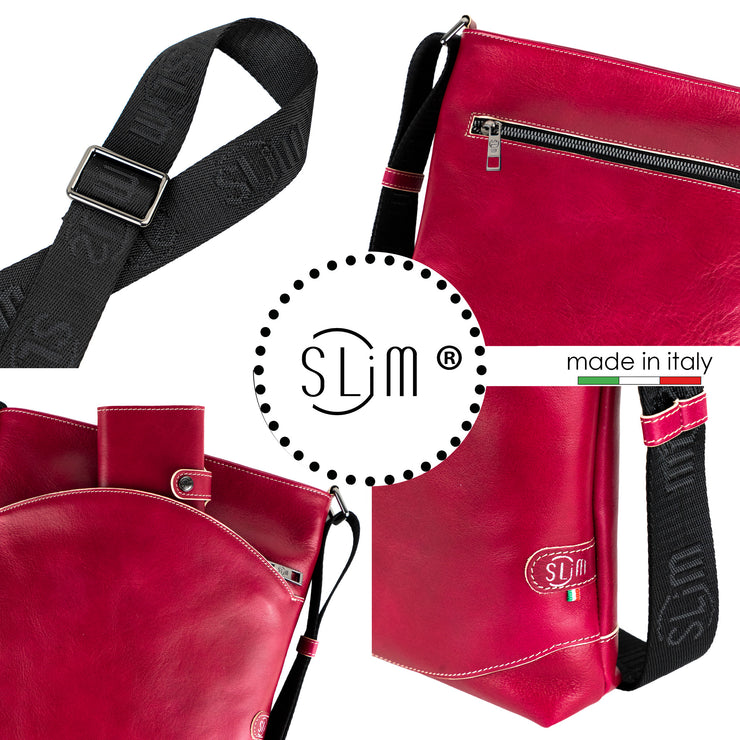 Bag SLim®️ Vera Pelle Vegetale Fucsia