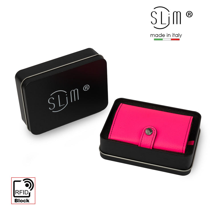 SLim®️ con Necklace Fucsia Fluo e zip porta monete