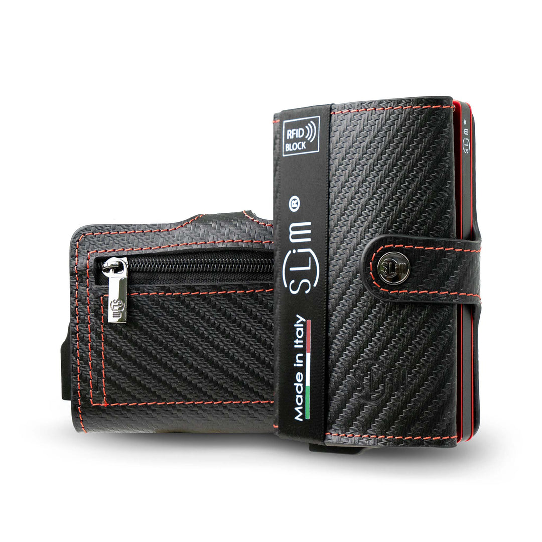 Portafoglio Ultra Sottile In Vera Pelle Italiana Con Protezione RFID - Portacarte Di Credito Slim Elegante - Foto 6