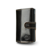 SLim®️ genuine leather blue petroleum multicolour wallet with zip