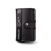 SLim®️ genuine leather blue petroleum multicolour wallet with zip