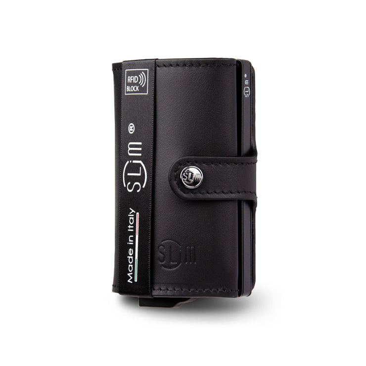 SLim®️ genuine leather blue petroleum multicolour wallet with zip