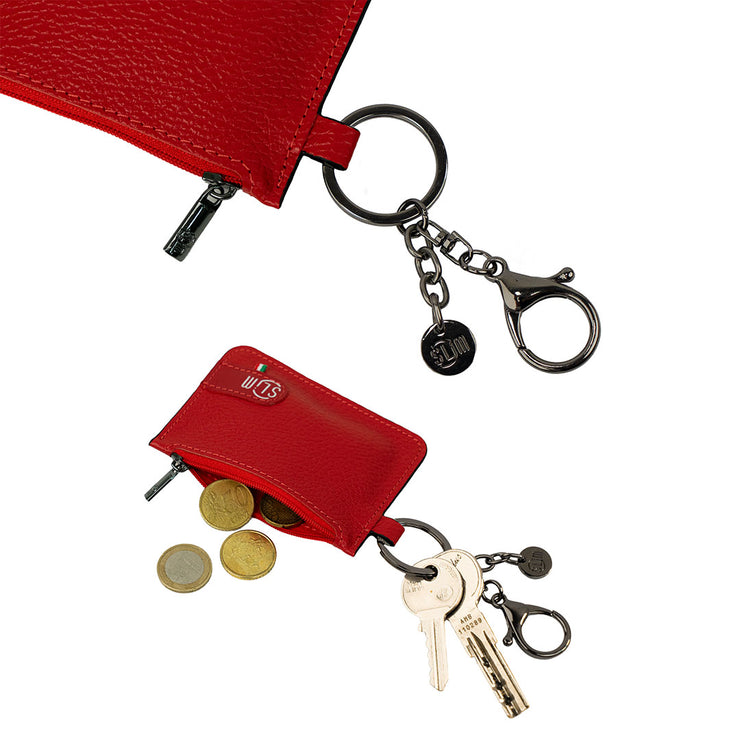 SLim®️ Red Drummed Keychain-Coin Purse