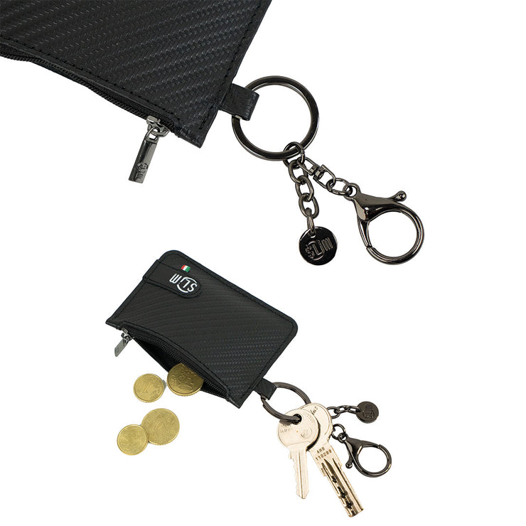 SLim®️ Carbon Black Keychain-Coin Purse