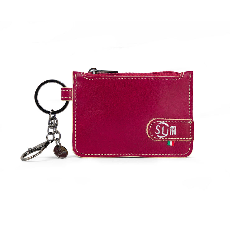 SLim®️ Genuine Vegetable Tanned Leather Keychain-Coin Purse Brown