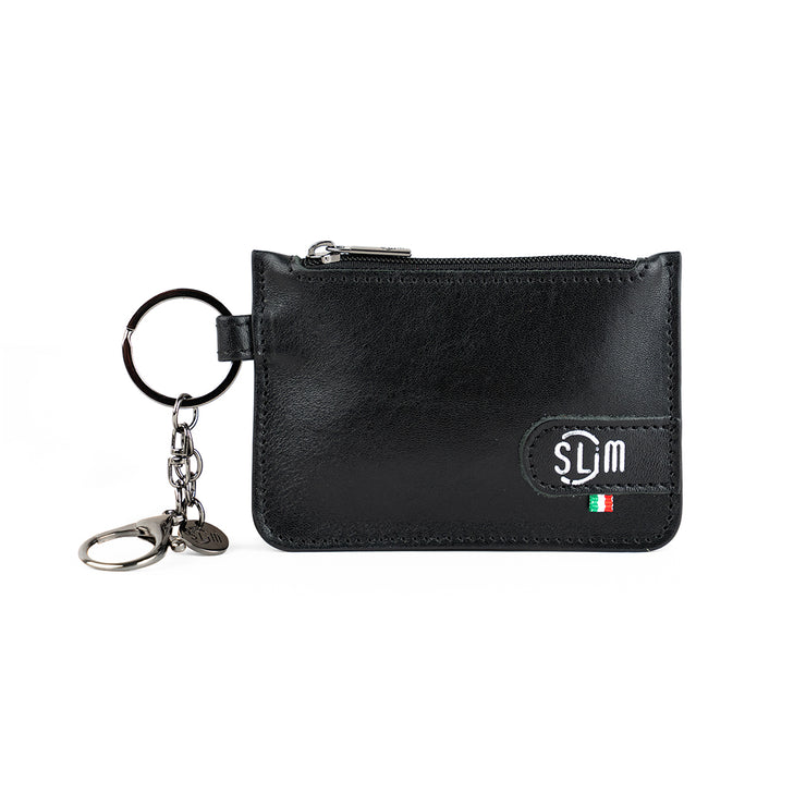 SLim®️ Genuine Vegetable Tanned Leather Keychain-Coin Purse Orange