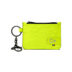 Portachiavi-Portamonete SLim®️ Vera Pelle Struzzo Giallo Fluo