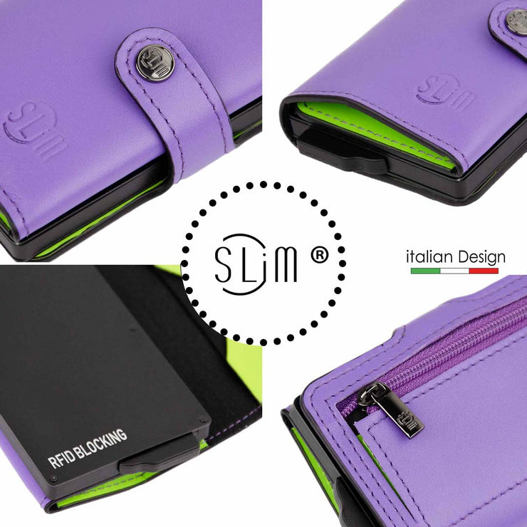 Portamonete In Vera Pelle Hanshi - Portafoglio Compatto Con Cerniera Per Monete, Chiavi E Carte - Foto 1