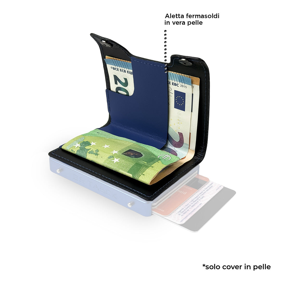 Cover in Pelle Be Tasck Pelle Liscia Blu e Nero